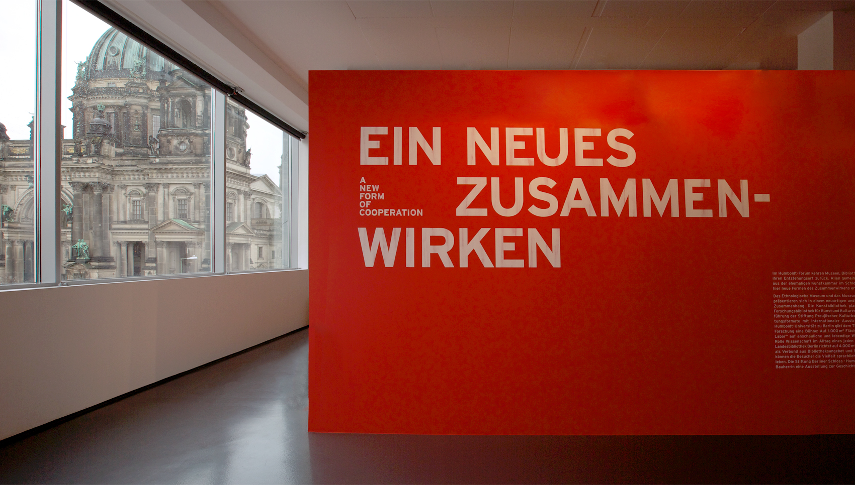 Ausstellungstitel "Ein neues Zusammenwirken"