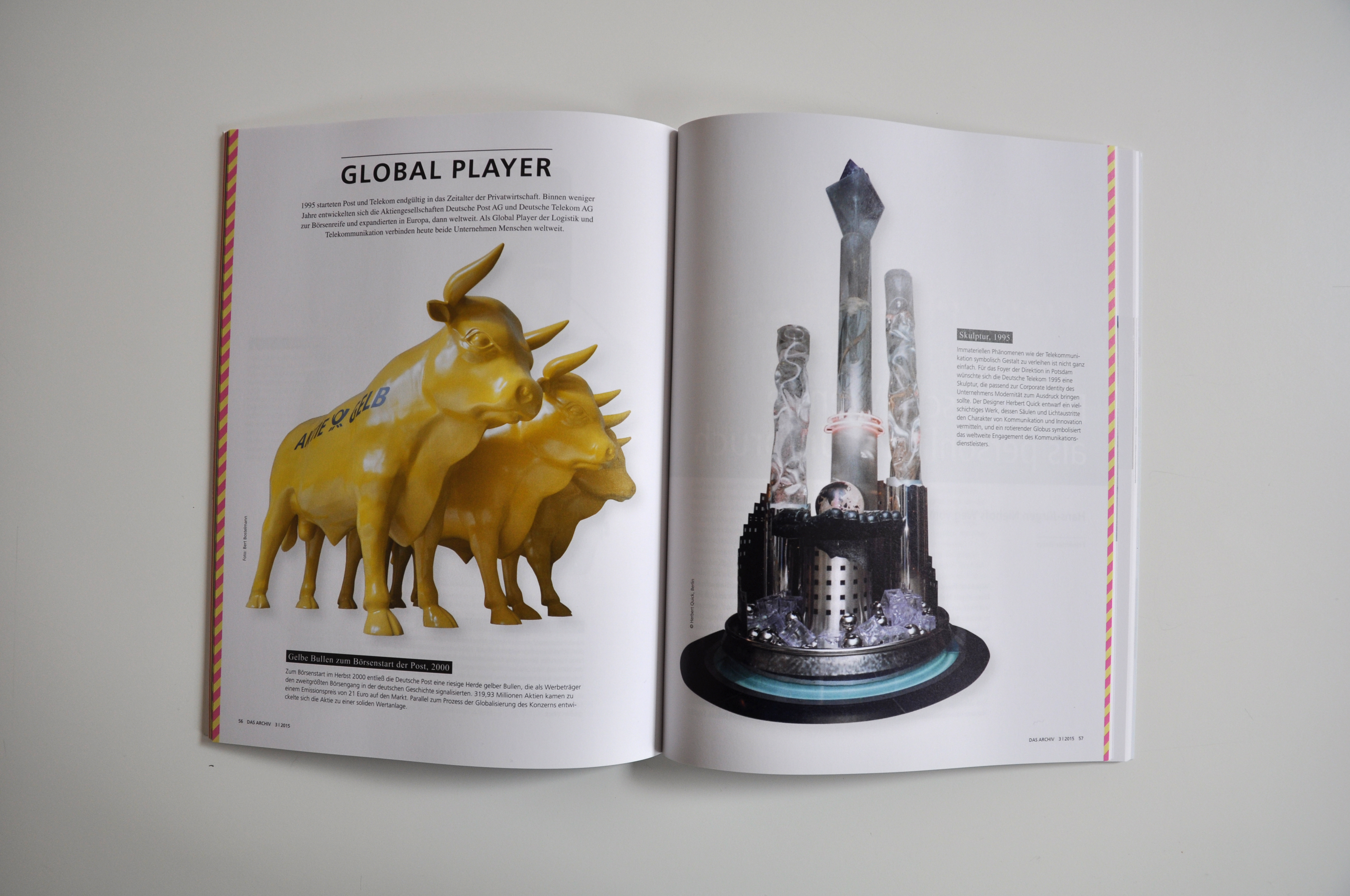 aufgeschlagenes Magazin "Das Archiv" - Magazin für Kommunikationsgeschichte