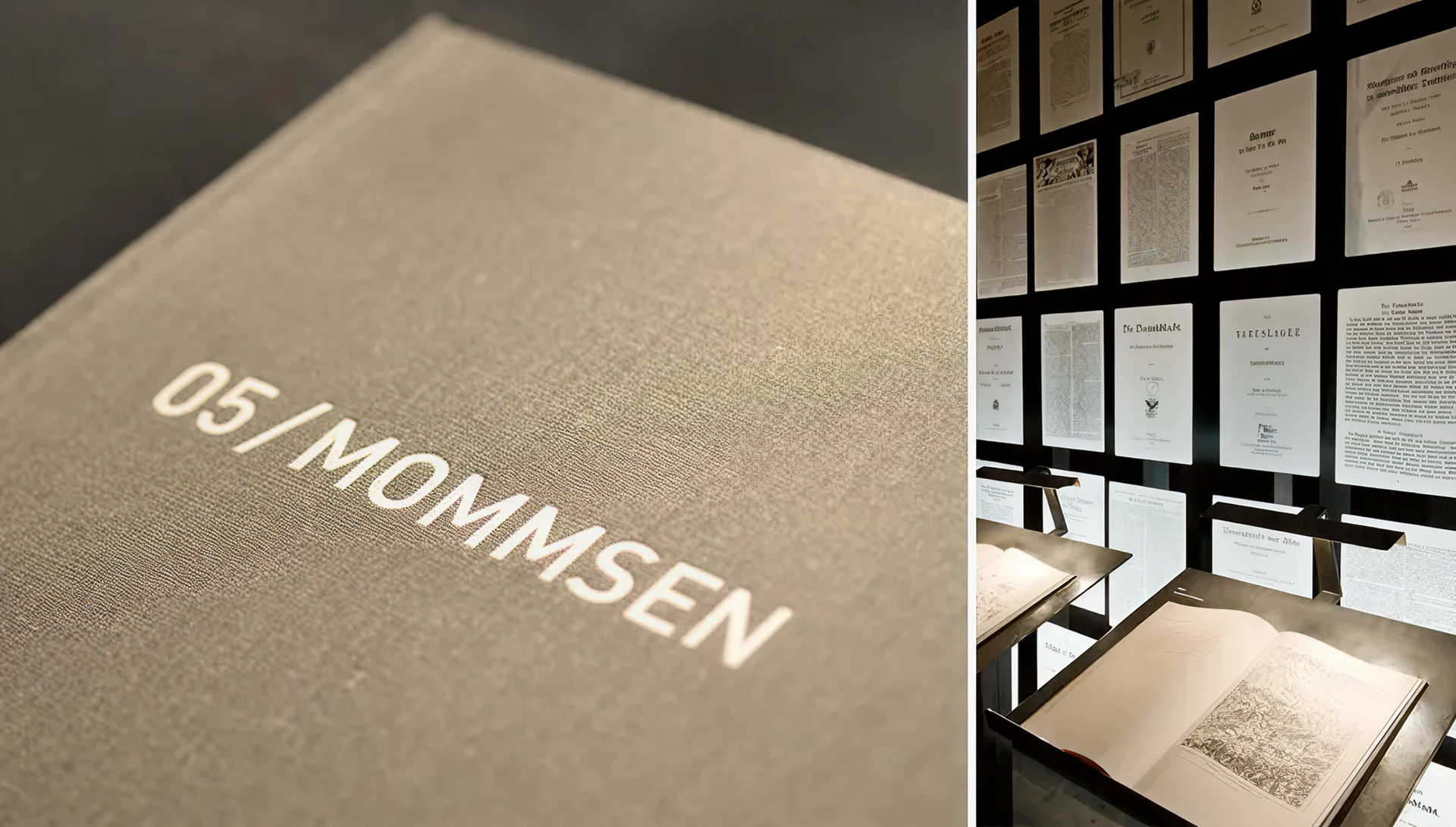 Nahaufnahme eines Buches auf dem steht "05 Mommsen"