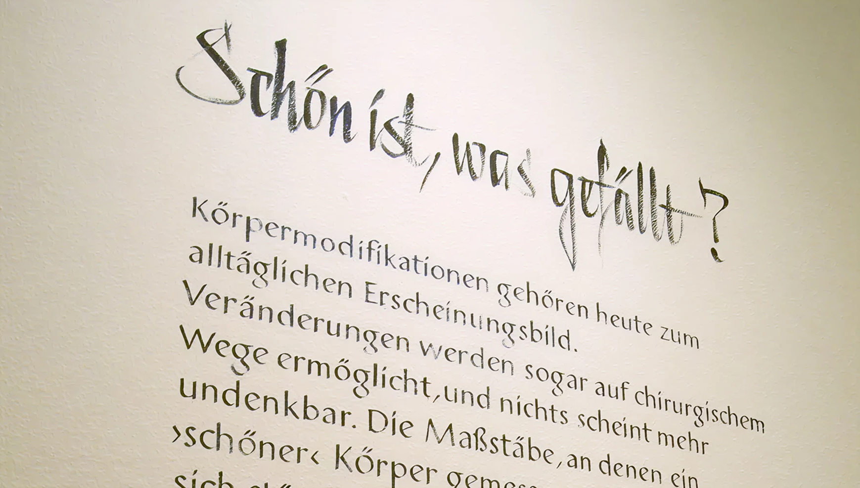 Text "Schön ist, was gefällt?"