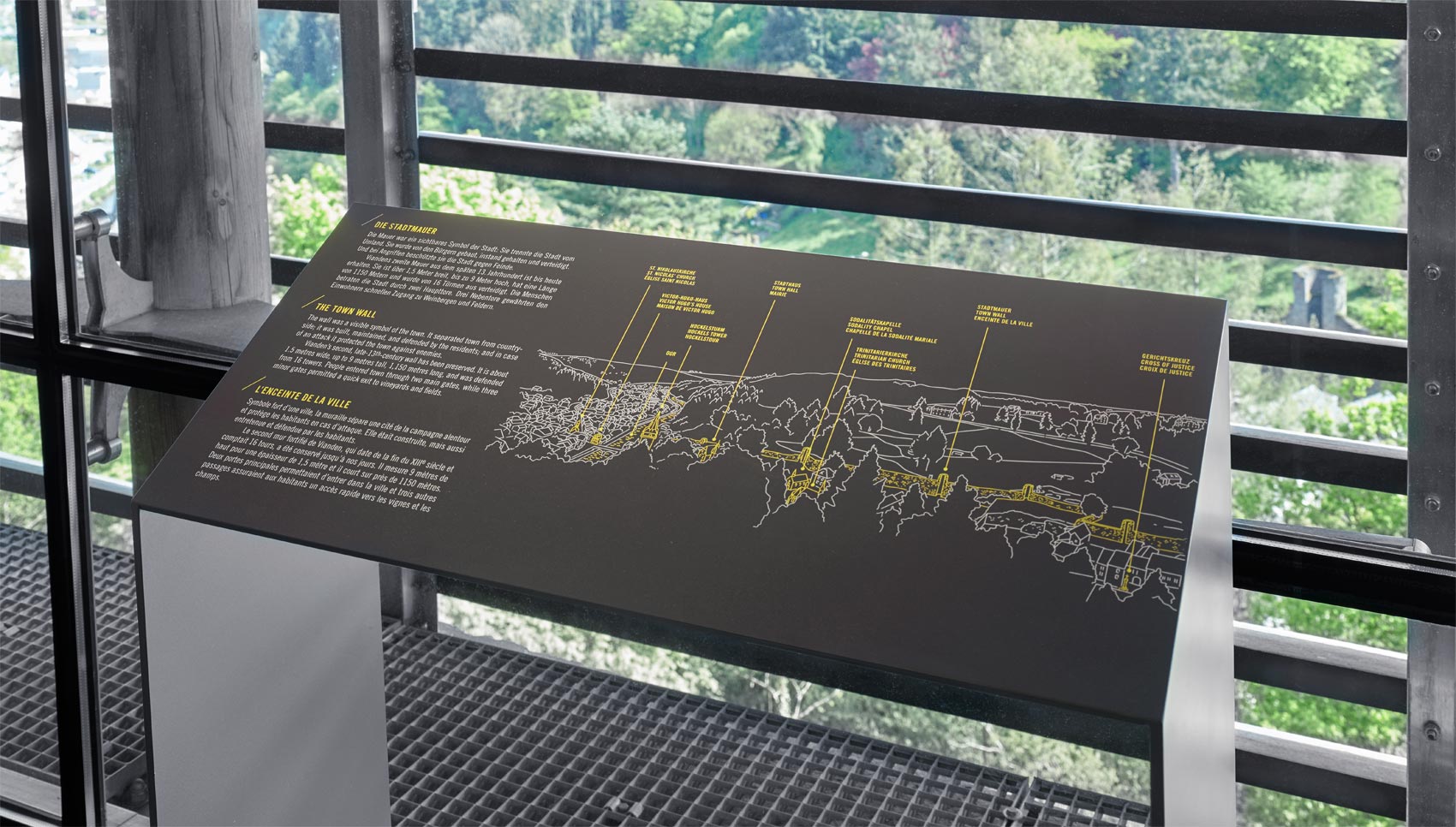 Detailansicht einer Ausstellungsgrafik