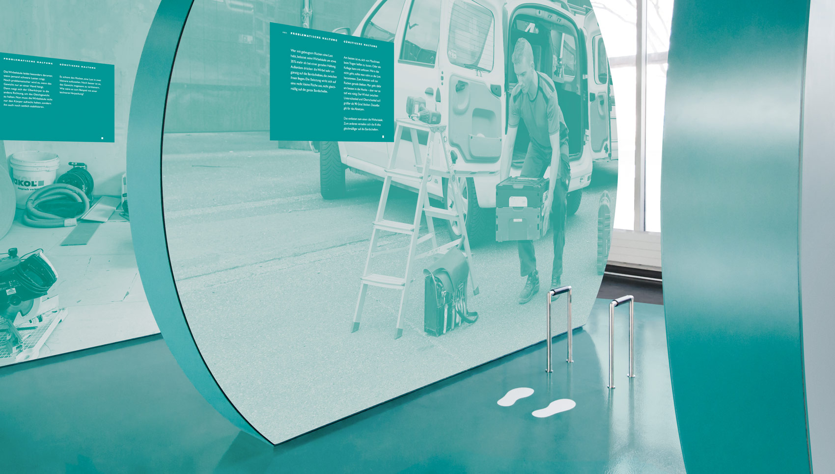 Detailansicht des interaktiven Trainingsbereiches