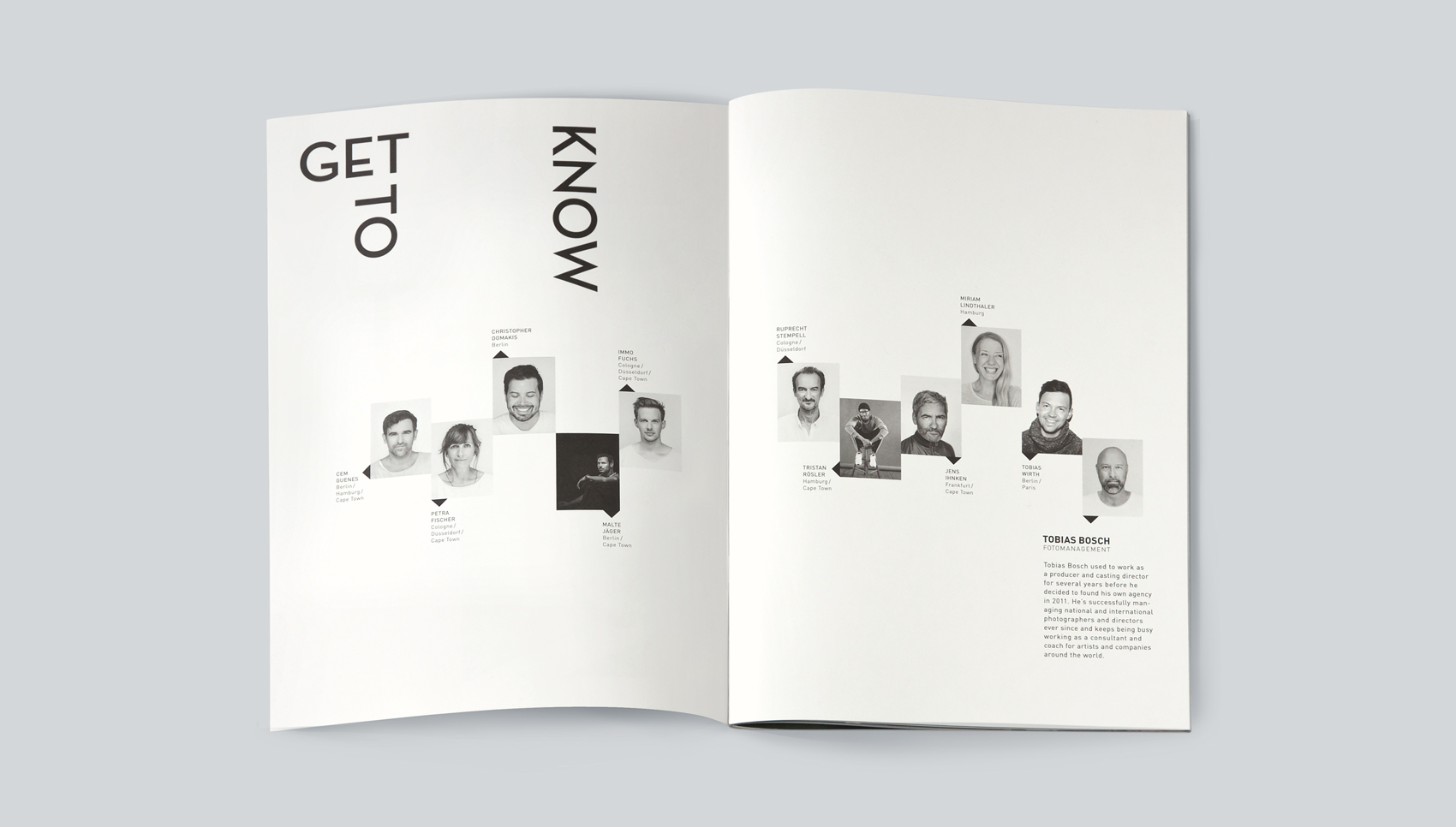 Innenseite der Broschüre "Get to know"