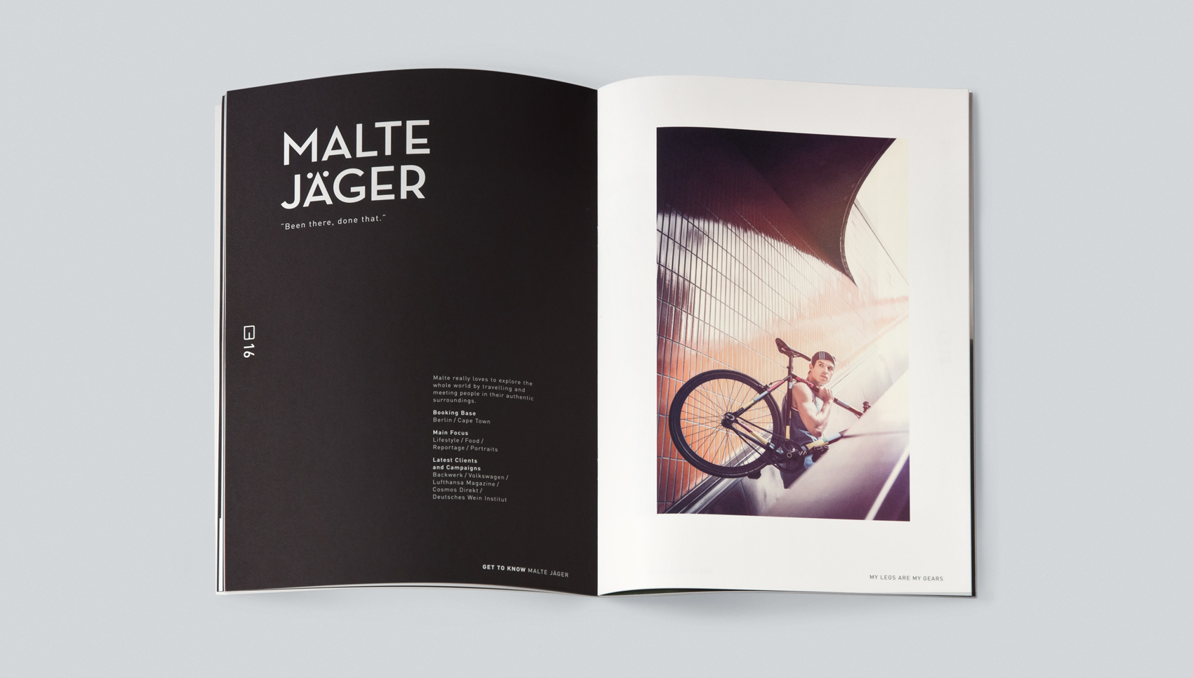 Innenseite der Broschüre "Get to know"