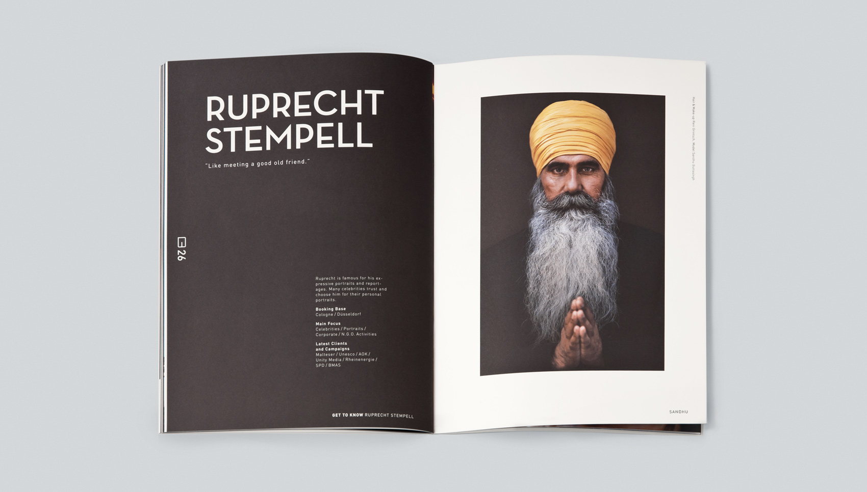 Innenseite der Broschüre "Get to know"