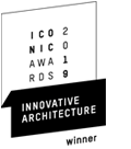 Logos: Iconic Awards 2019, German Design Award Winner 2020, reddot award 2018