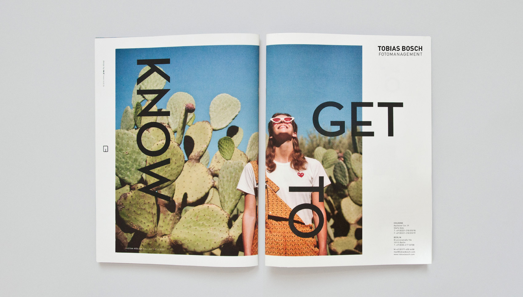 Vorder- und Rückseite der Broschüre "GET TO KNOW"