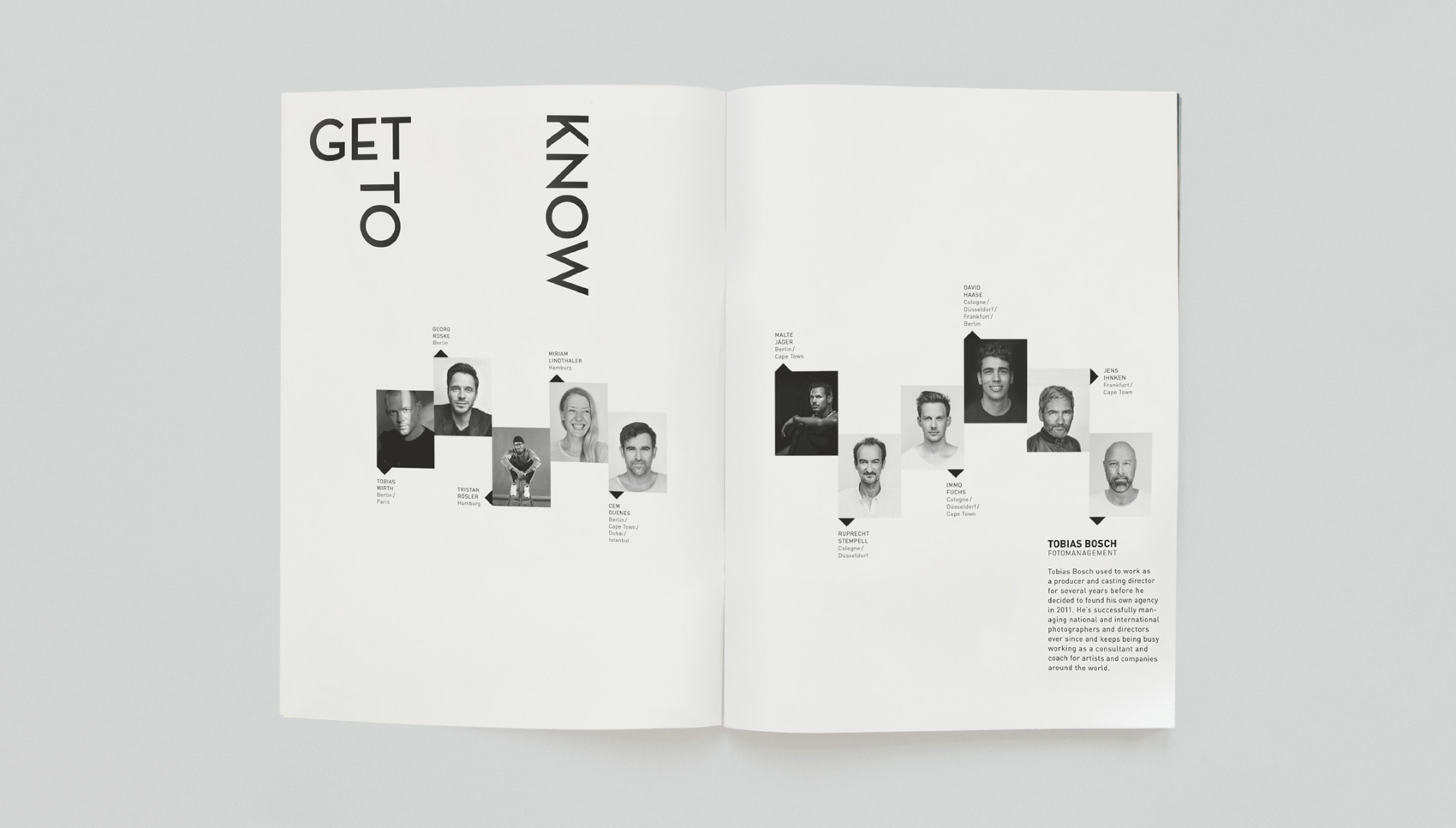 Innenseite der Broschüre "GET TO KNOW"