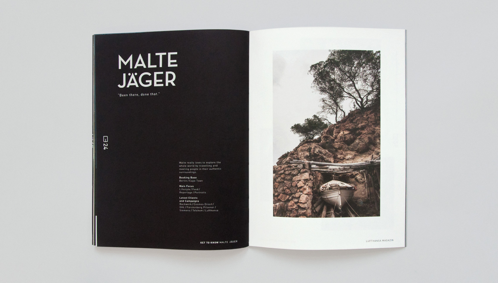 Innenseite der Broschüre "GET TO KNOW"