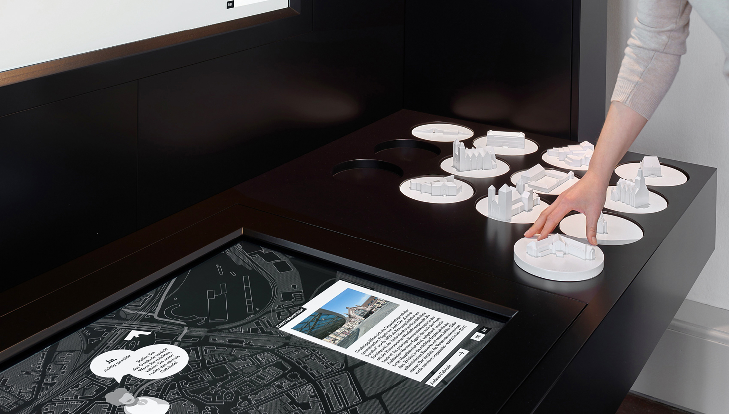 Detailansicht einer interaktiven Medienstation