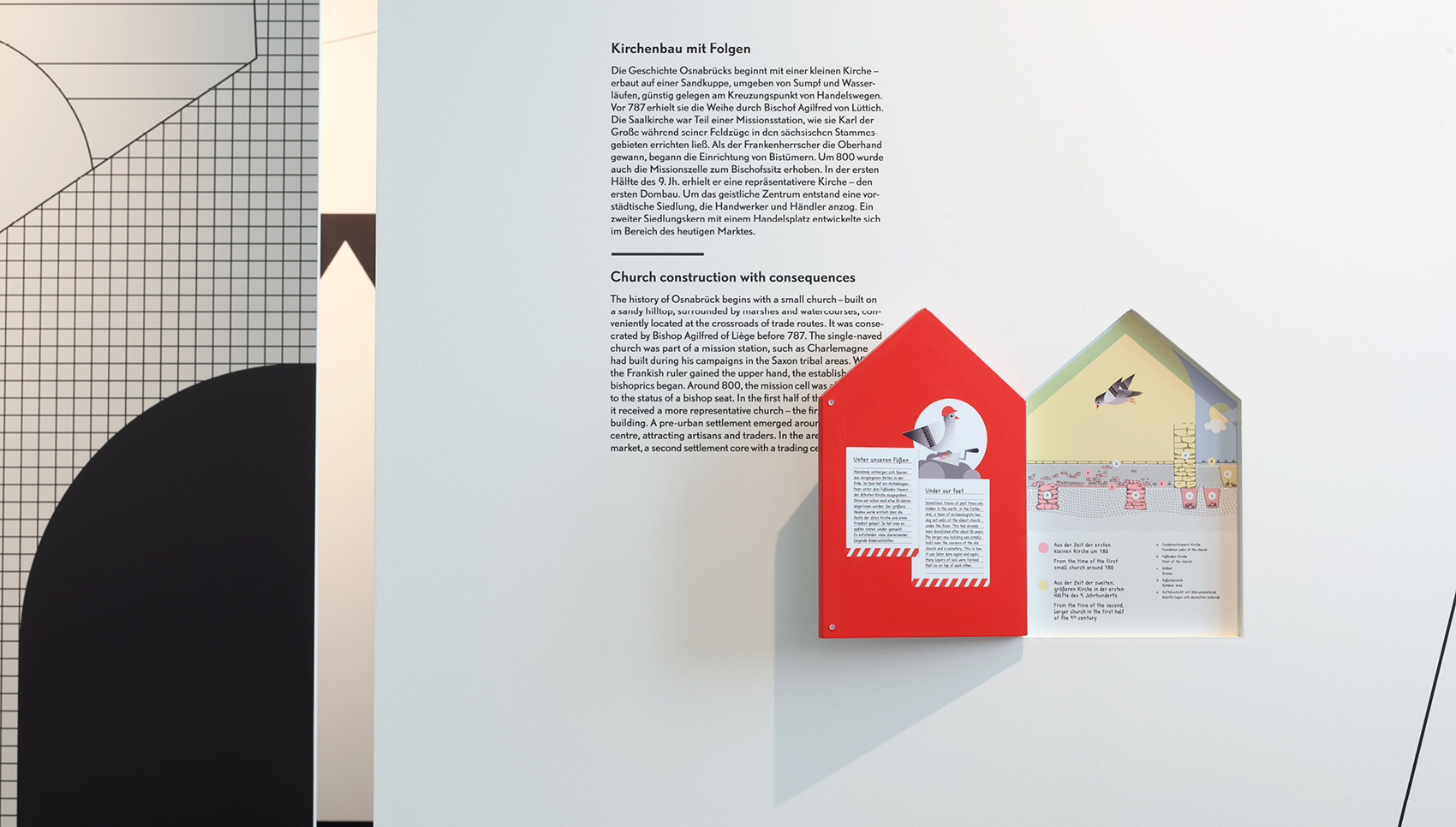 Detailansicht einer Ausstellungsgrafik