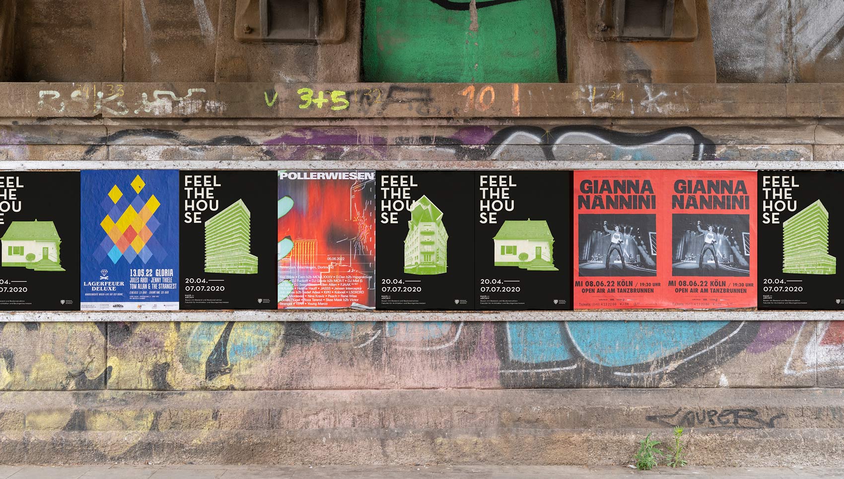 Mehrere Kulturplakate "Feel the House"