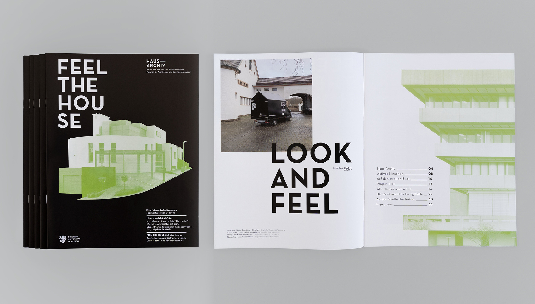 Ansicht der Broschüre "Feel the House"