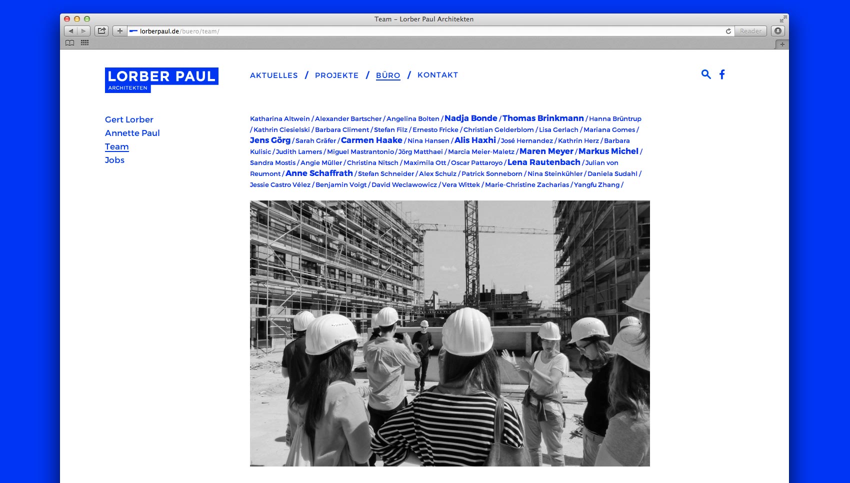 Website „Lorber Paul Architekten“
