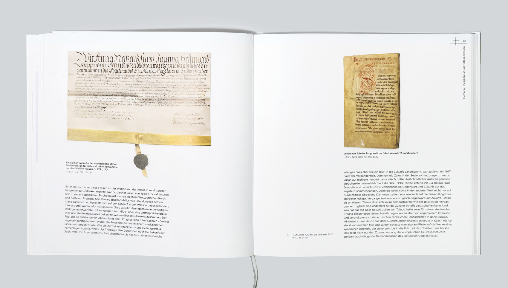 Aufgeschlagene Doppelseite des Buches