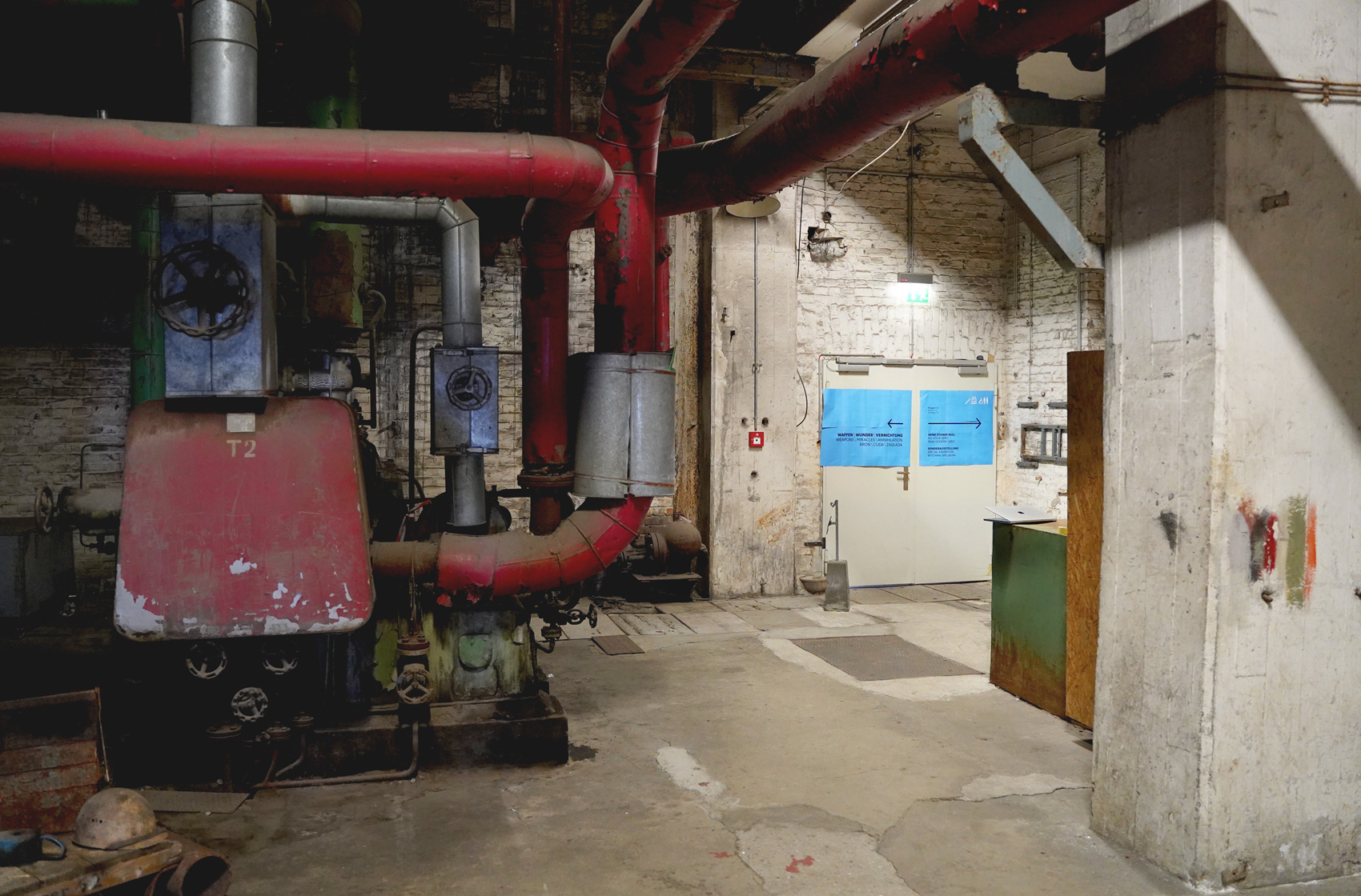 montierter Testdruck des Orientierungssystems im Innenraum