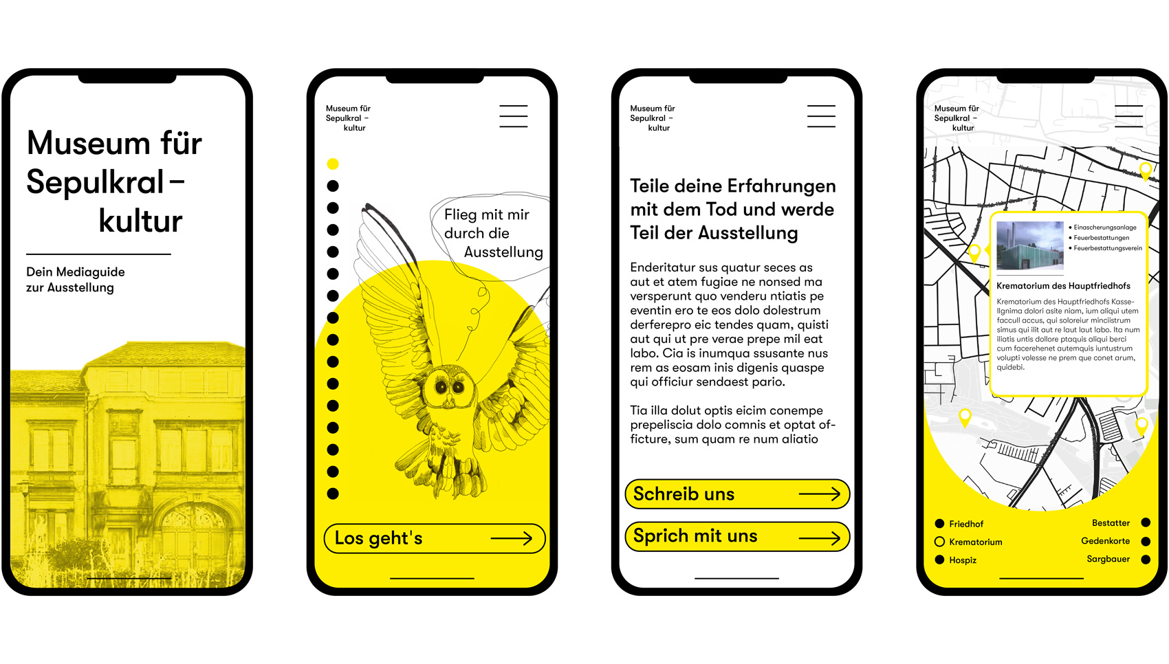 Entwurf begleitende Web-Anwendung für die Ausstellung