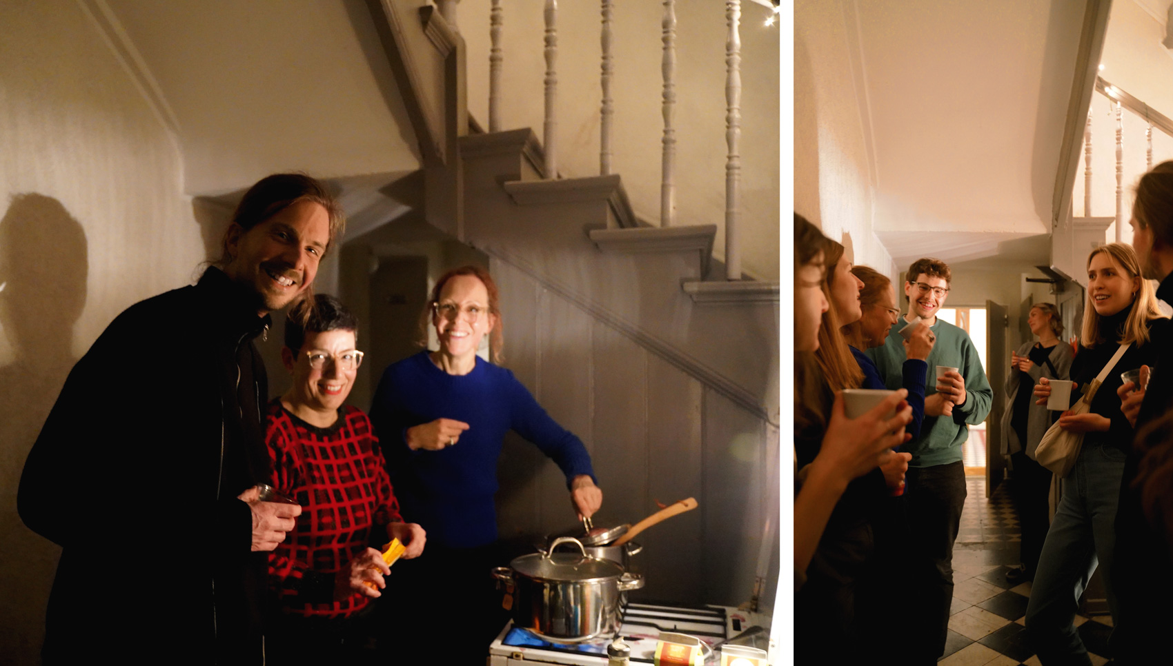 Foto vom res d Team während des Glühweintrinkens.